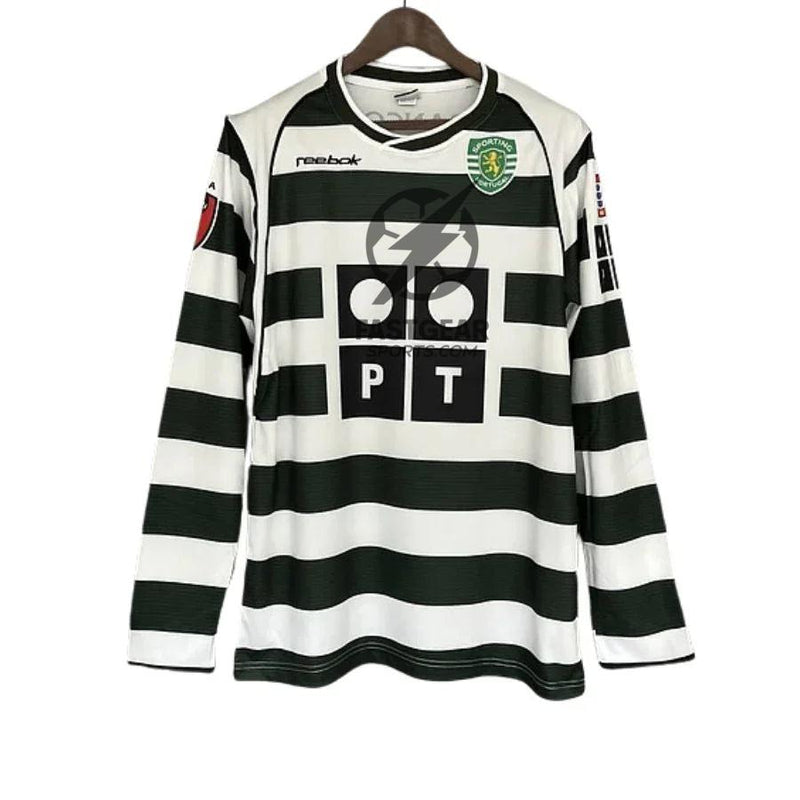 Sporting Home Long Sleeve Retro Jersey 2002/03