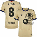 Barcelona Away Pedri 8 Fan Jersey 2025/26 Official Printing (La Liga)