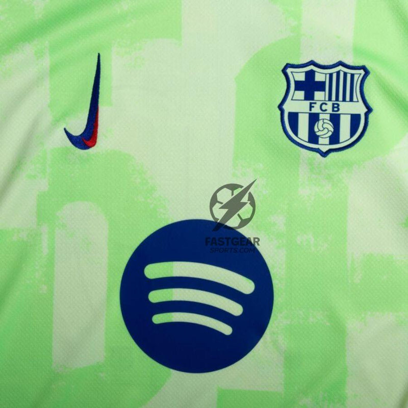 Barcelona Lewandowski 9 Third 2024/25 Patches UCL UEFA Foundation (Official Printing)