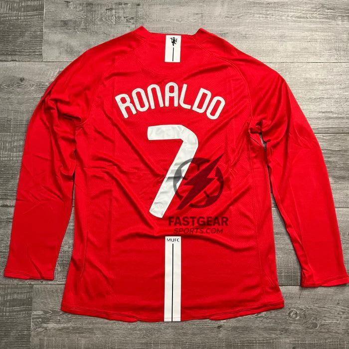 Retro Manchester United Long-sleeve Home Jersey 2007/08