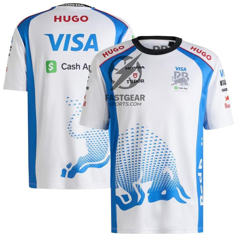 VCARB Hugo 2025 Team Set Up T-Shirt White Formula 1 F1 Formula One