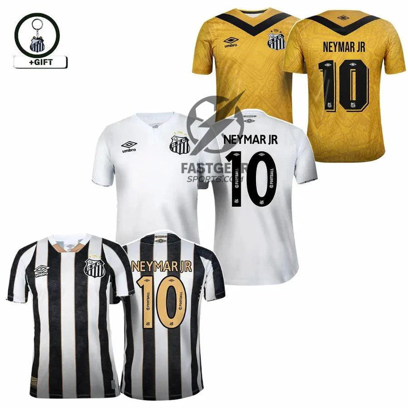 Santos Neymar JR 10 Home, Away or Third Fan Jersey 2024/25
