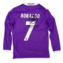 Real Madrid  Cristiano Ronaldo Away Retro 2016-17 Patches UCL UEFA Respect Final World (Official Printing)