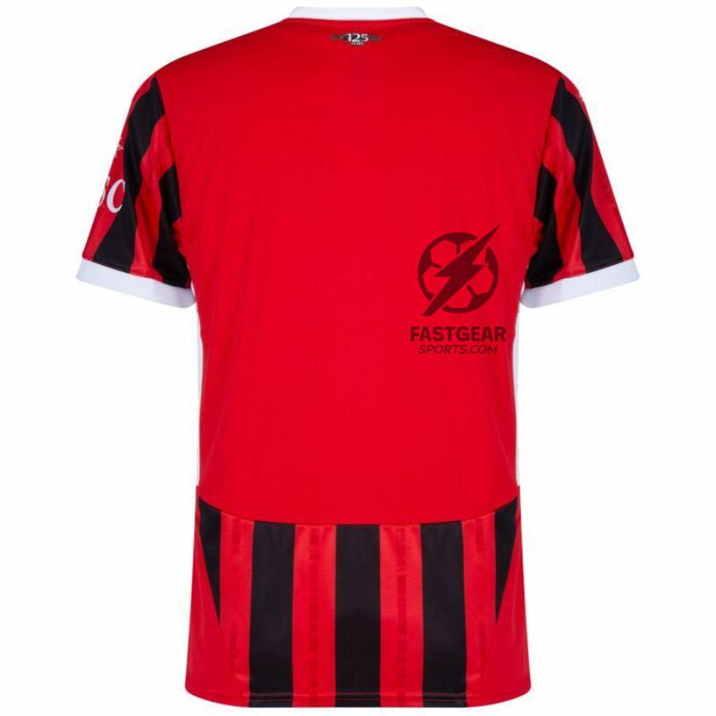 AC Milan Home Fan Jersey 2024/25 Patches UCL UEFA Foundation (Official Printing)