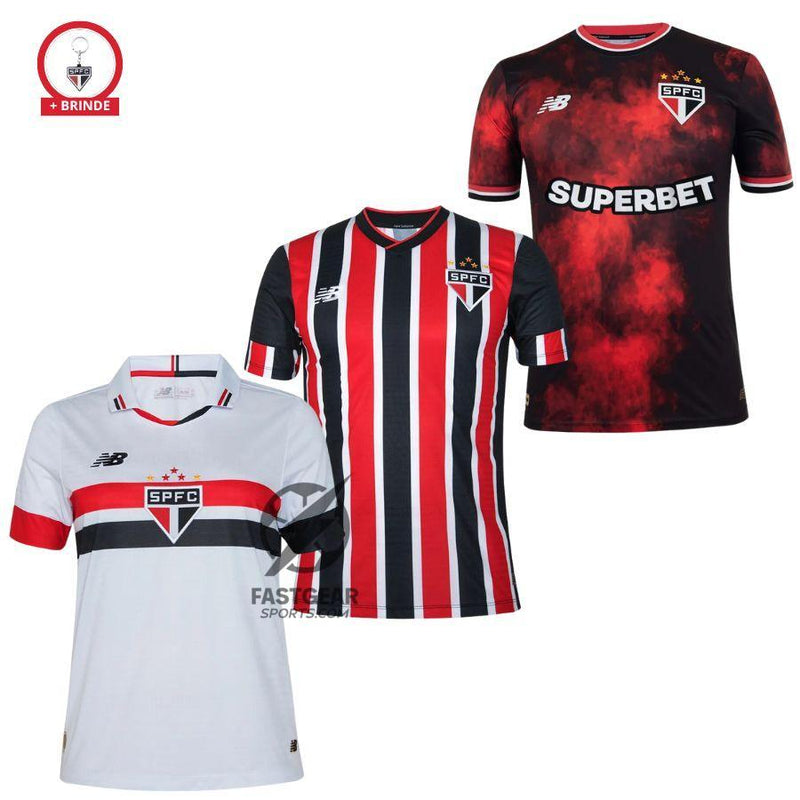 Kit 3 Jersey S?úo Paulo Home, Away e Third  2024/25