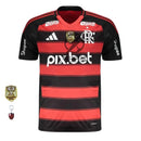 Flamengo Home Fan Jersey 2025/26 Full Sponsor (Official Printing)