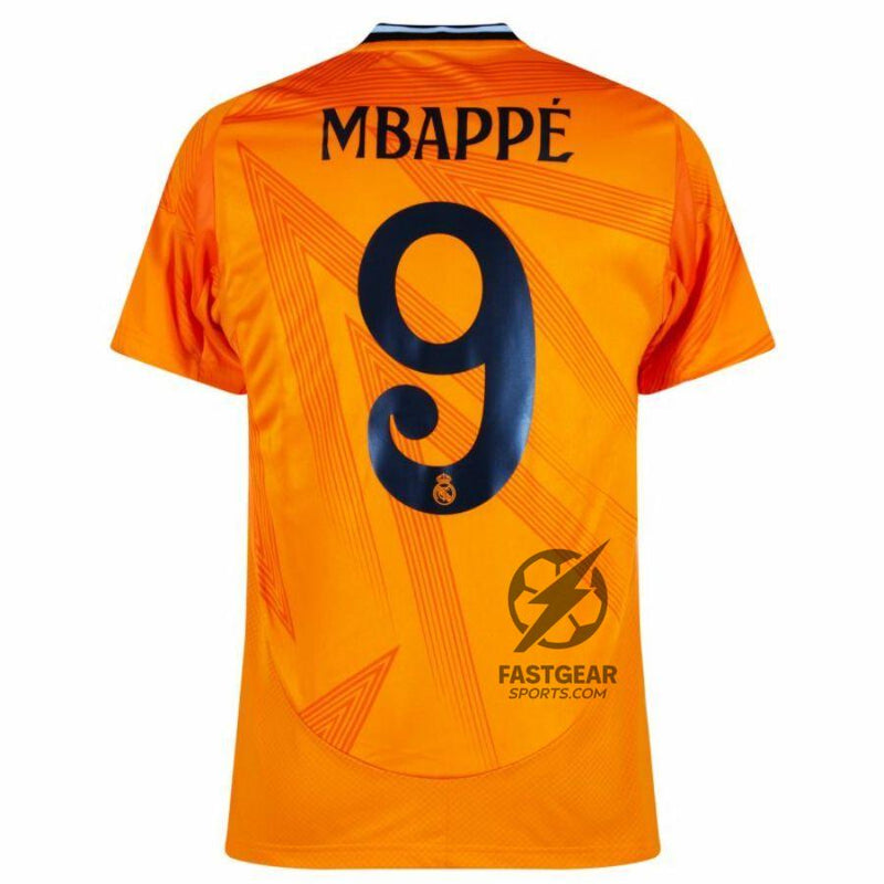Real Madrid Mbappé 9 Away Fan Jersey 2024/25 Patches UCL UEFA Foundation (Official Printing)